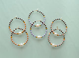 Checked Hoop Earrings