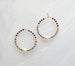 Beaded pearl hoop earrings, gold filled hoops, beaded hoop earrings, lightweight hoops, colorful hoop earrings, pearl hoops, pearl earrings