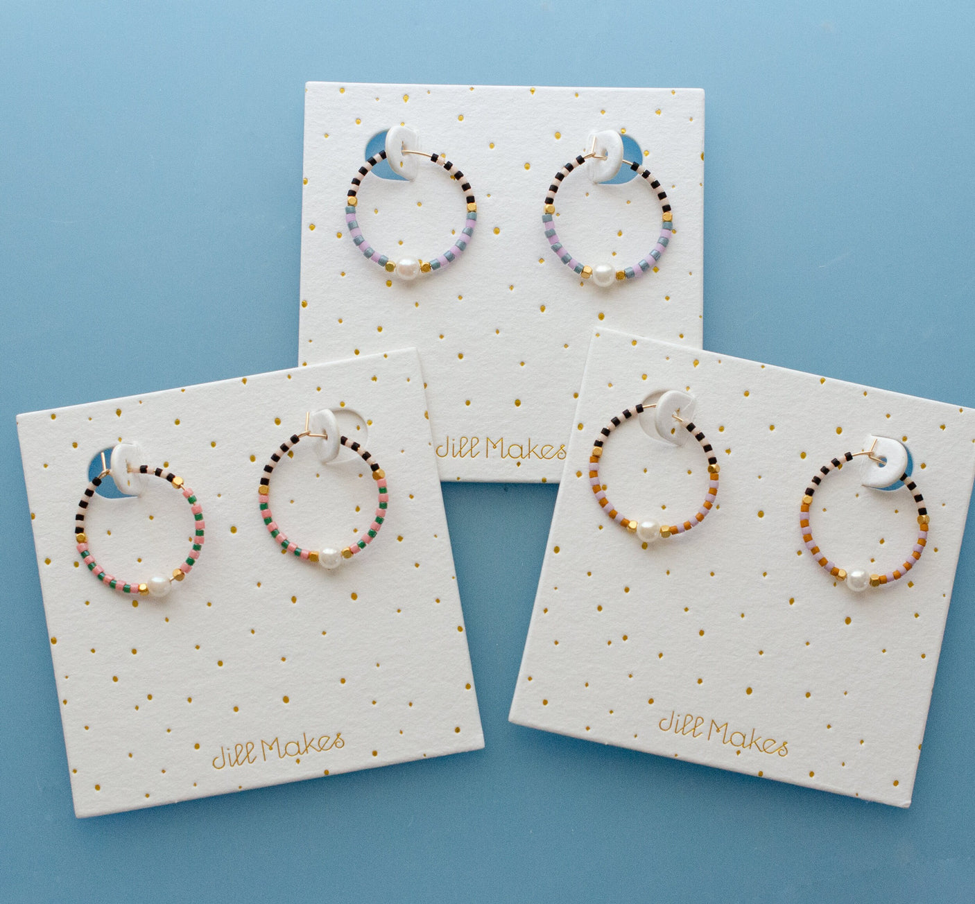 Checked Hoop Earrings