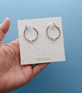 Checked Hoop Earrings