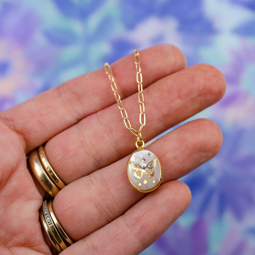 Pearl Butterfly Necklace