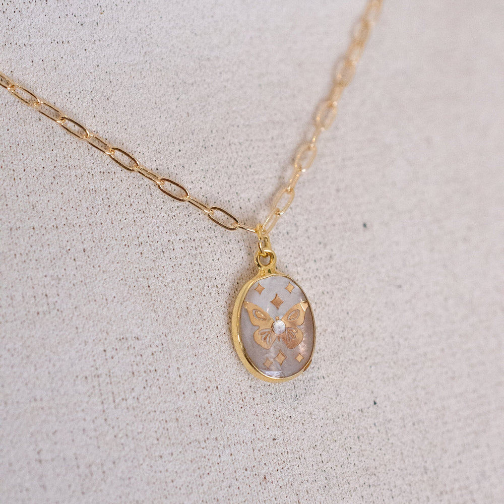 Pearl Butterfly Necklace