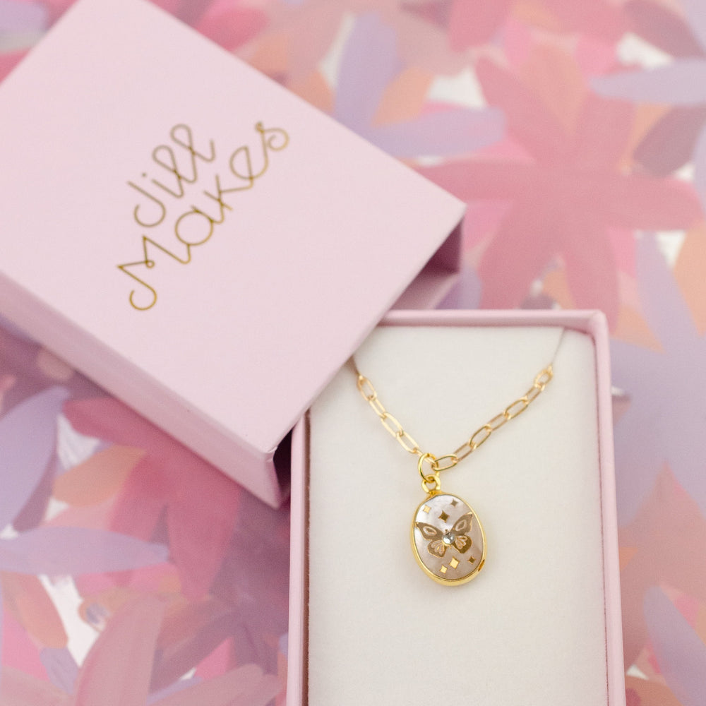 Pearl Butterfly Necklace