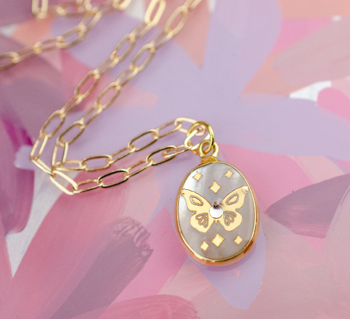 Pearl Butterfly Necklace