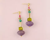 Purple Art Deco Earrings