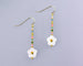 Beaded flower earrings, Flower dangle earrings, colorful dangle earrings, pride earrings, rainbow flower earrings, colorful flower earrings