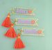 Personalized Name keychain, Strawberry keychain, custom name keychain, acrylic clear name keychain, tassel name keychain, fruit keychain,