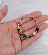 Mocha Beaded Hoops