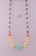 Colorful statement necklace, Multicolored beaded necklace, pastel statement necklace, chunky beaded necklace, handmade beaded necklace,