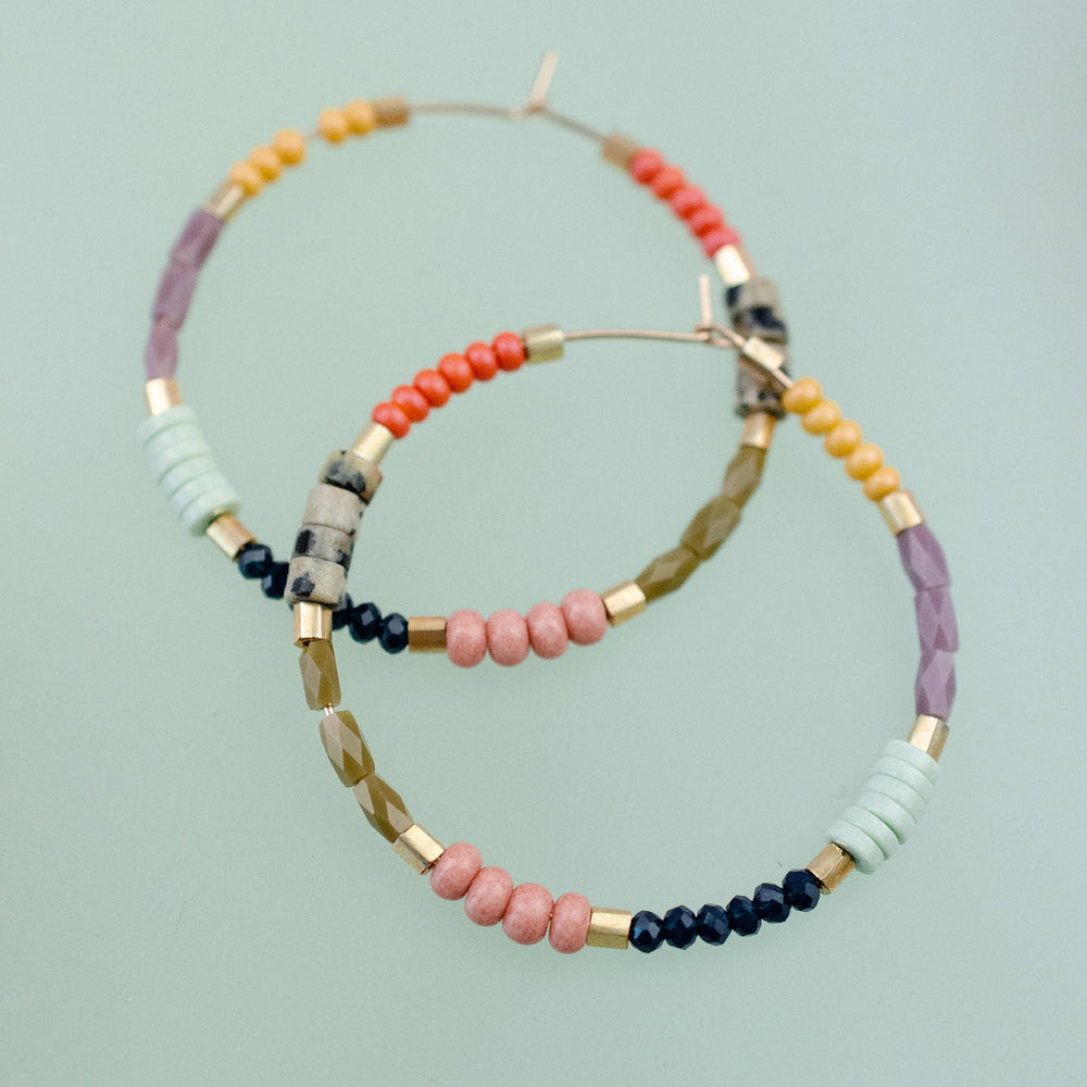 Meg Beaded Hoops