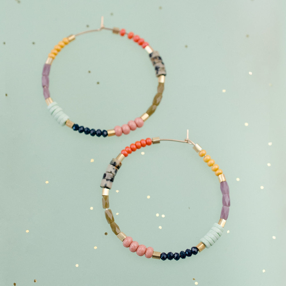 Meg Beaded Hoops