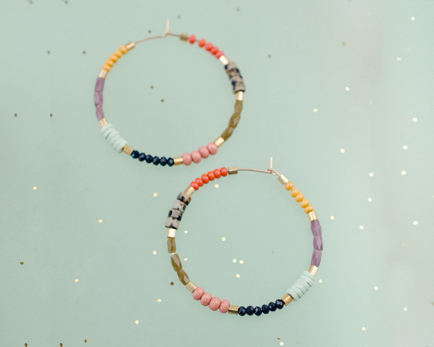Meg Beaded Hoops