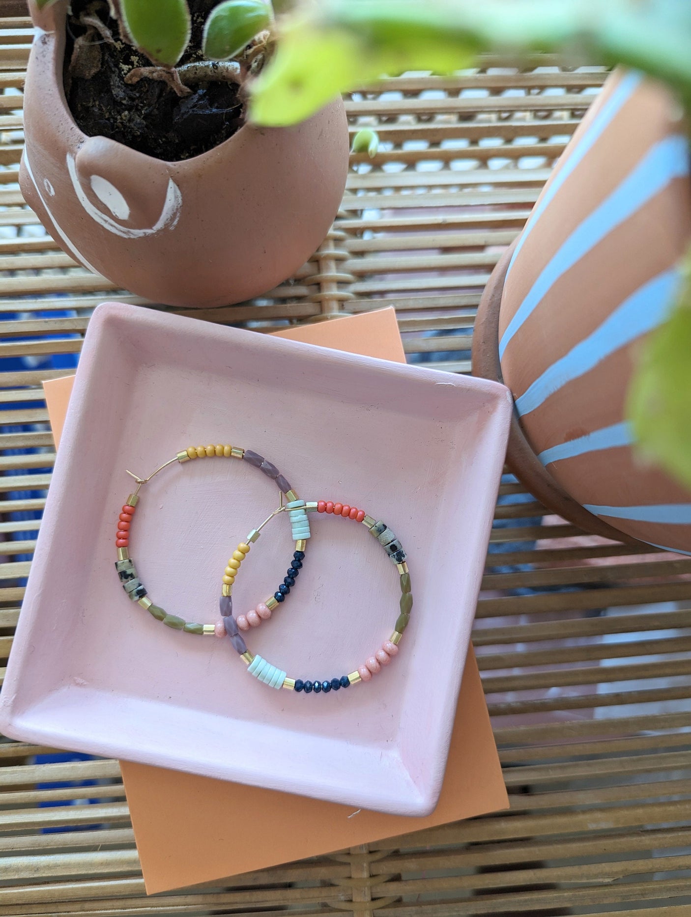Meg Beaded Hoops