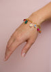 Colorful charm bracelet, gold charm bracelet, multi charm bracelet, handmade bracelet,Celestial charm Bracelet, Flower bracelet, moon charm