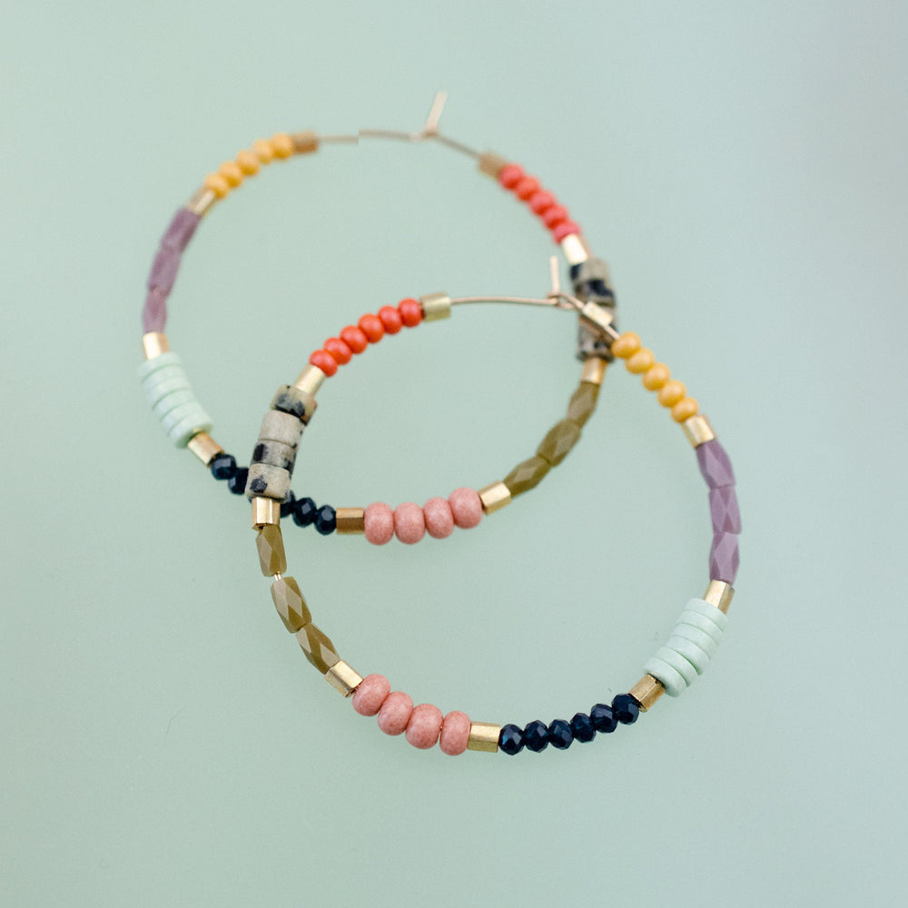 Meg Beaded Hoops
