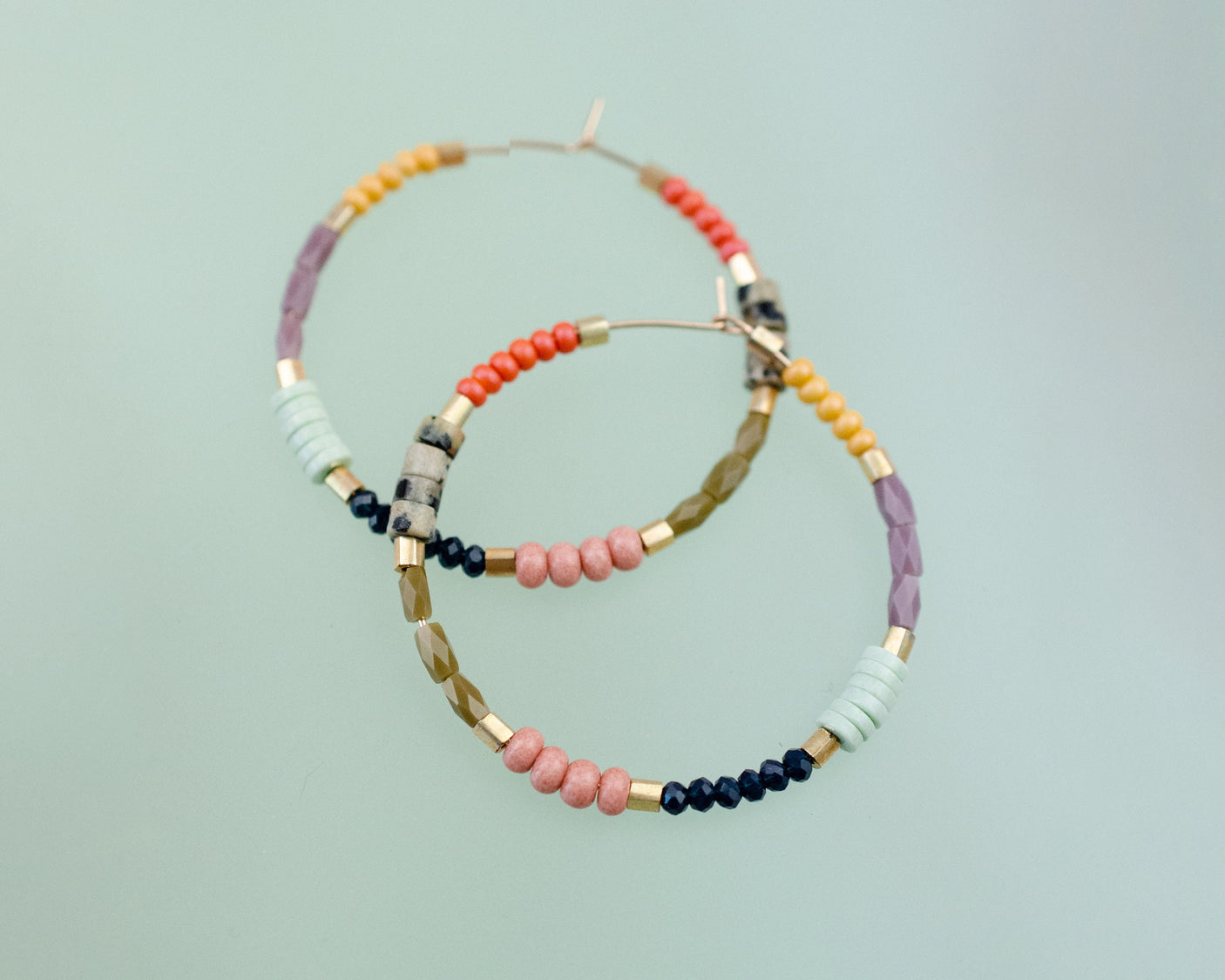 Meg Beaded Hoops