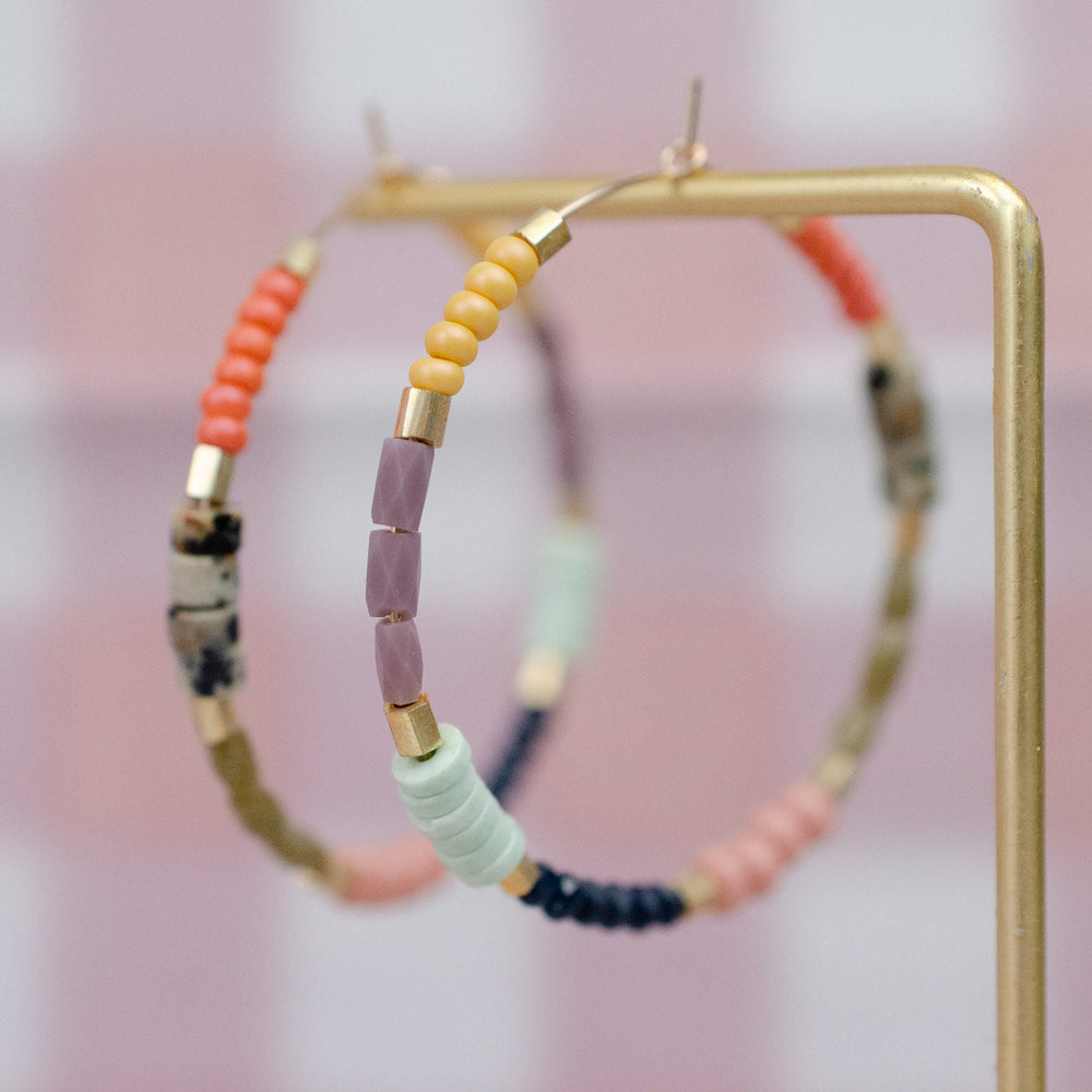 Meg Beaded Hoops