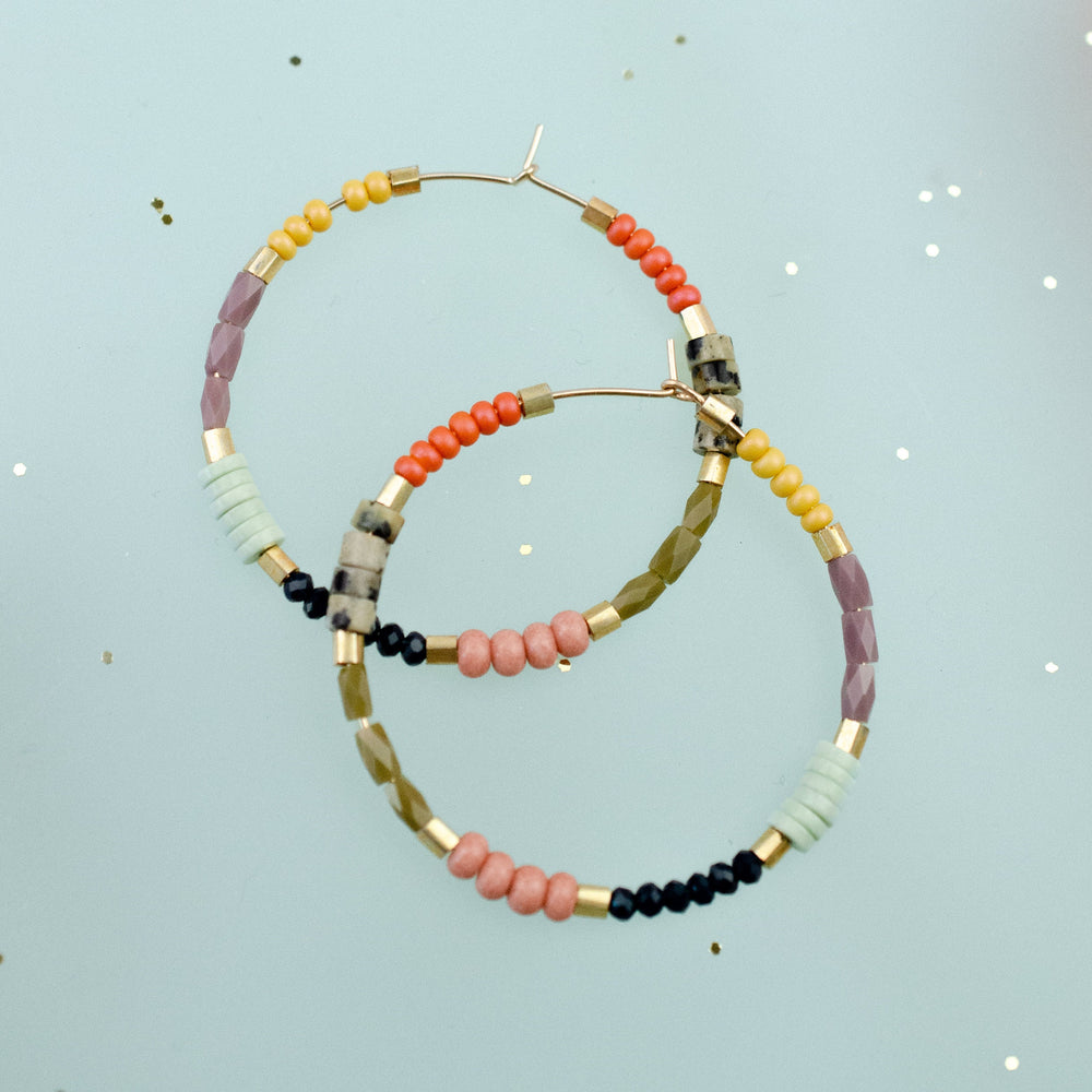Meg Beaded Hoops