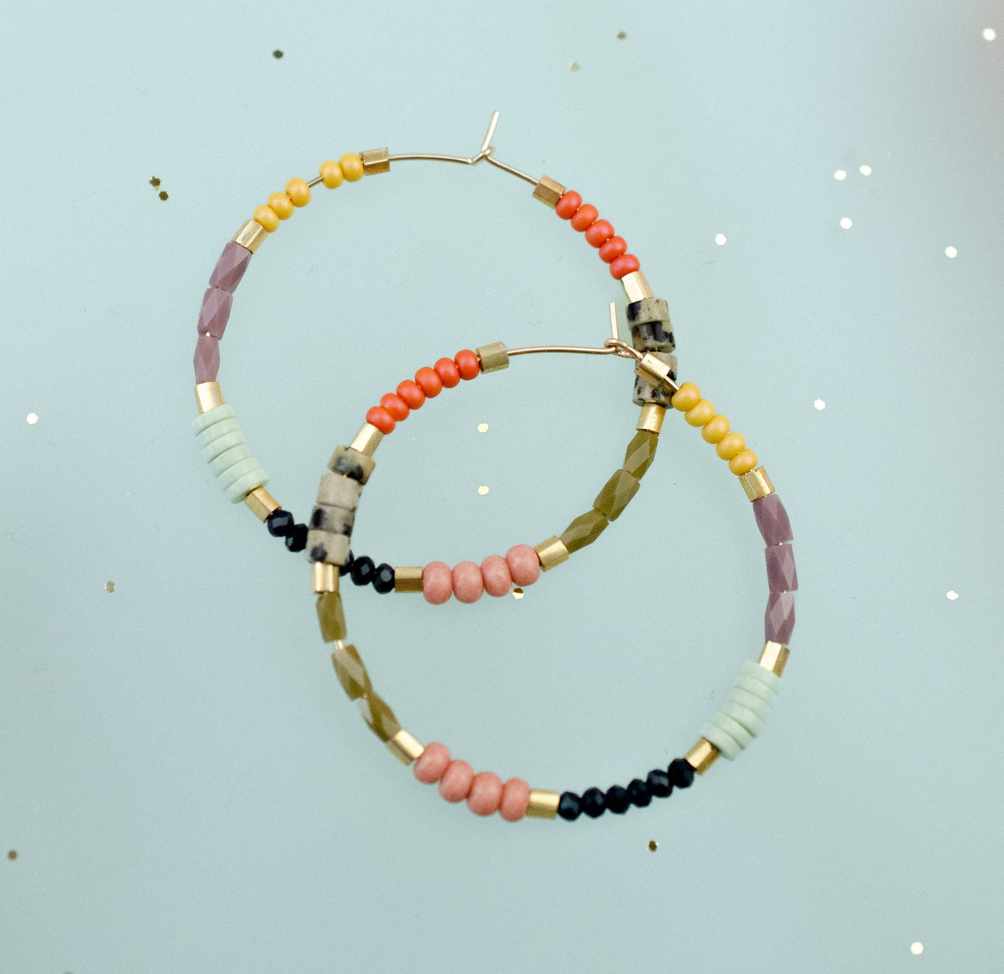 Meg Beaded Hoops