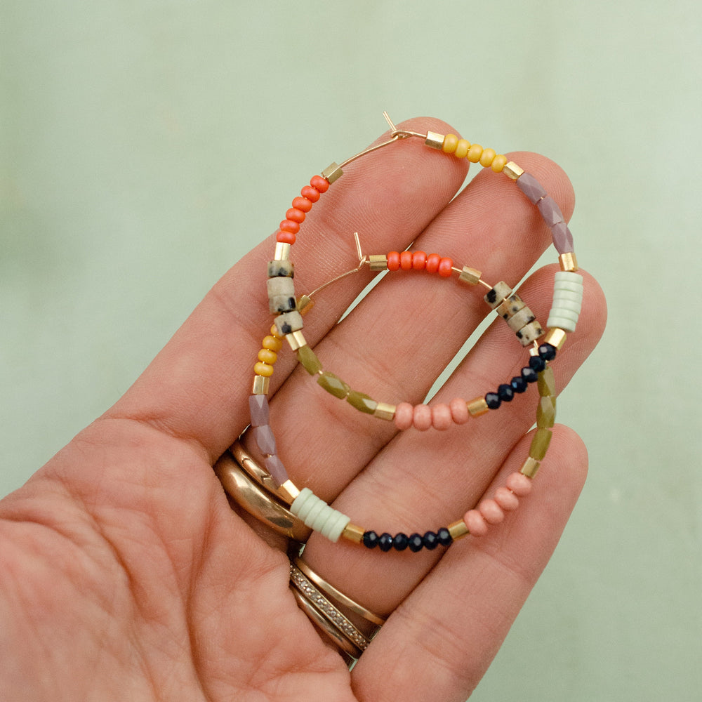 Meg Beaded Hoops