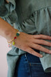Beaded charm bracelet, handmade bracelet, gift for her, colorful bracelet, unique bracelet, colorful charm, Beaded bracelet with charms