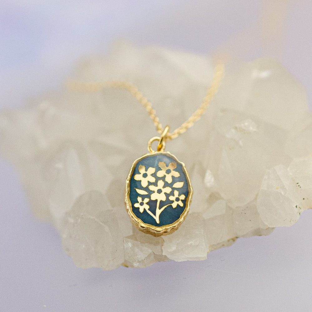 Forget Me Not Gemstone Necklace