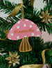 Personalized Mushroom Ornament, Hand-painted Christmas Ornament, Whimsical Ornament, Holiday Gift, Mushroom Decor, Woodland Ornament,