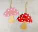 Personalized Mushroom Ornament, Hand-painted Christmas Ornament, Whimsical Ornament, Holiday Gift, Mushroom Decor, Woodland Ornament,