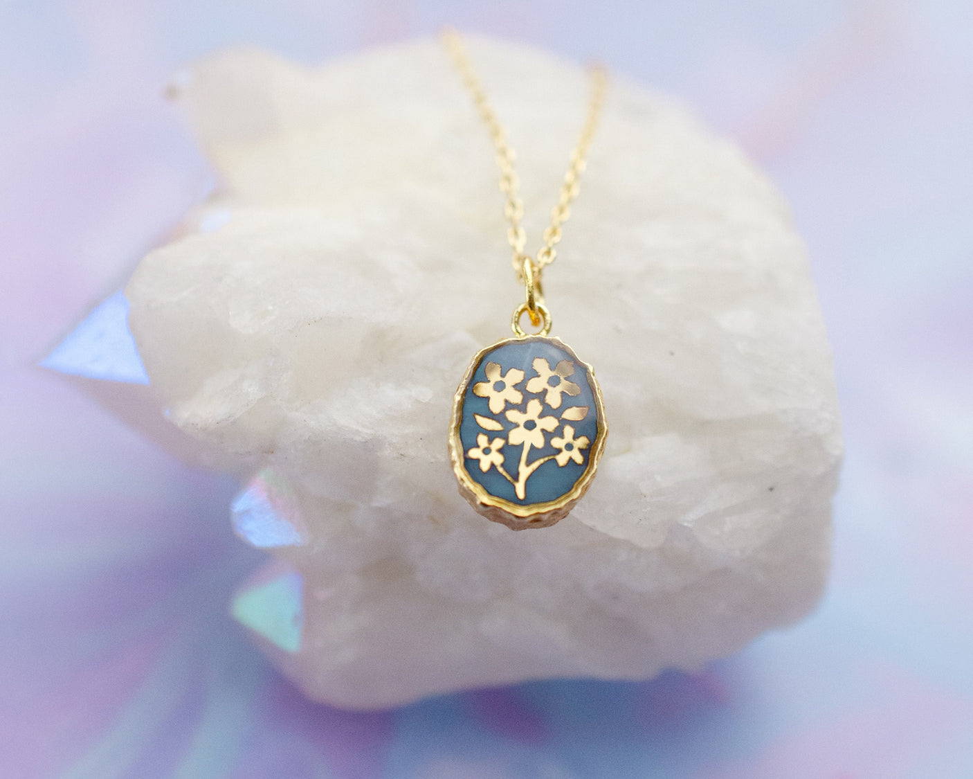 Forget Me Not Gemstone Necklace
